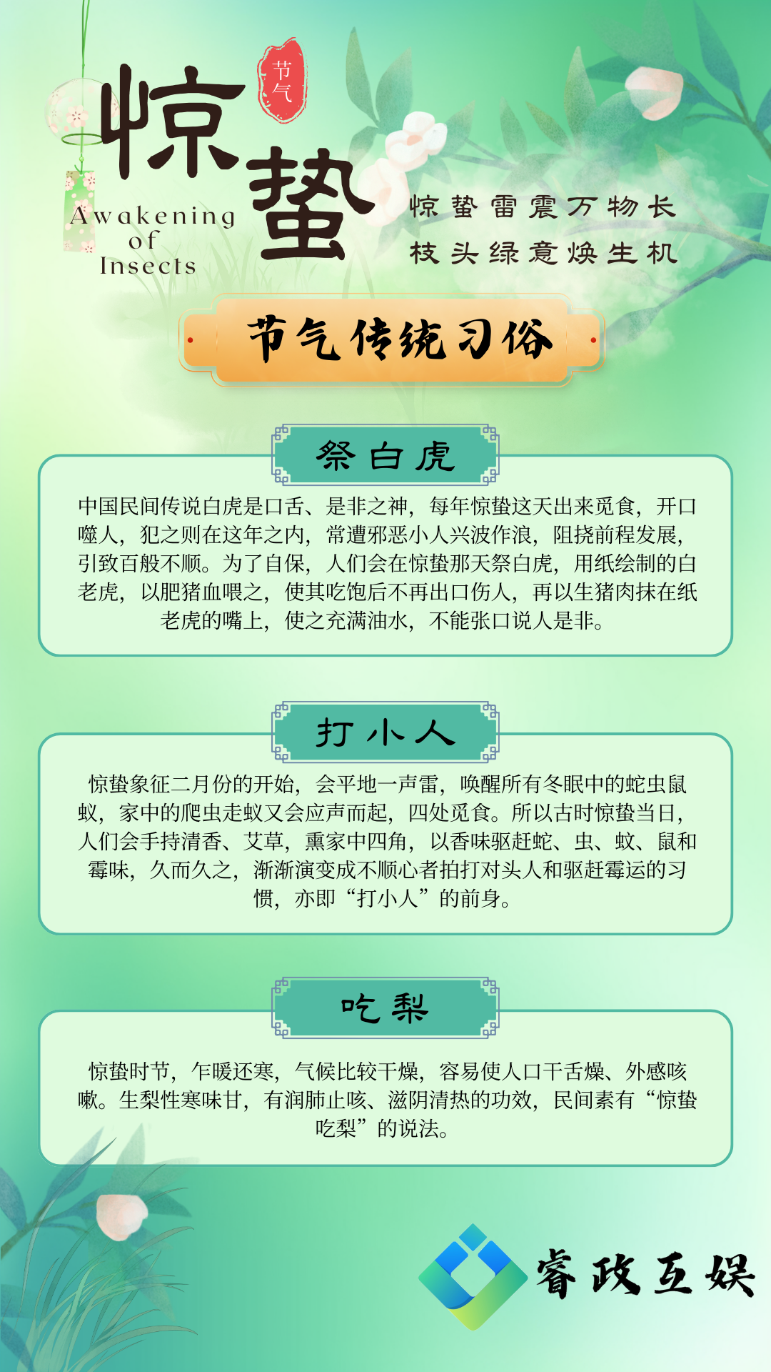 惊蛰雷震万物长，枝头绿意焕生机！-睿政互娱